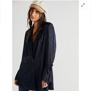 Rare Free People Stella Jacquard Blazer Md